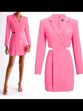 Express Pink Cutout Mini Blazer Dress - Size XS